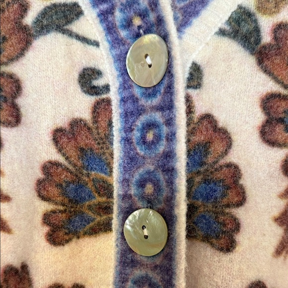 FARM Rio Floral Cardigan - Cream and Blue - Picture 5 of 16